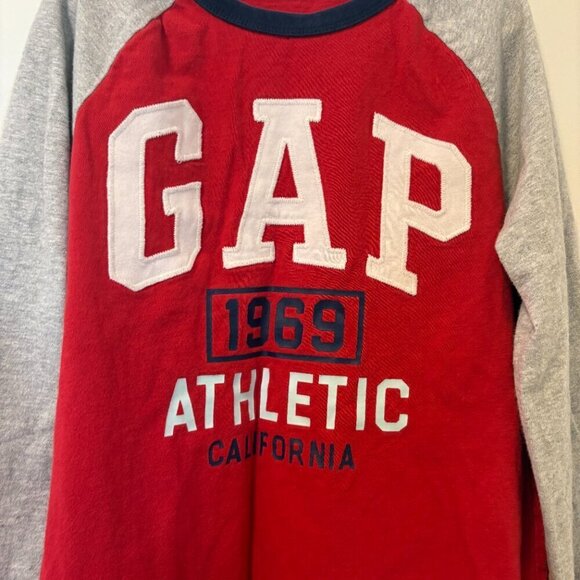 GAP Kids Long Sleeve Shirts Boys Red / Grey Size XL - Picture 2 of 4
